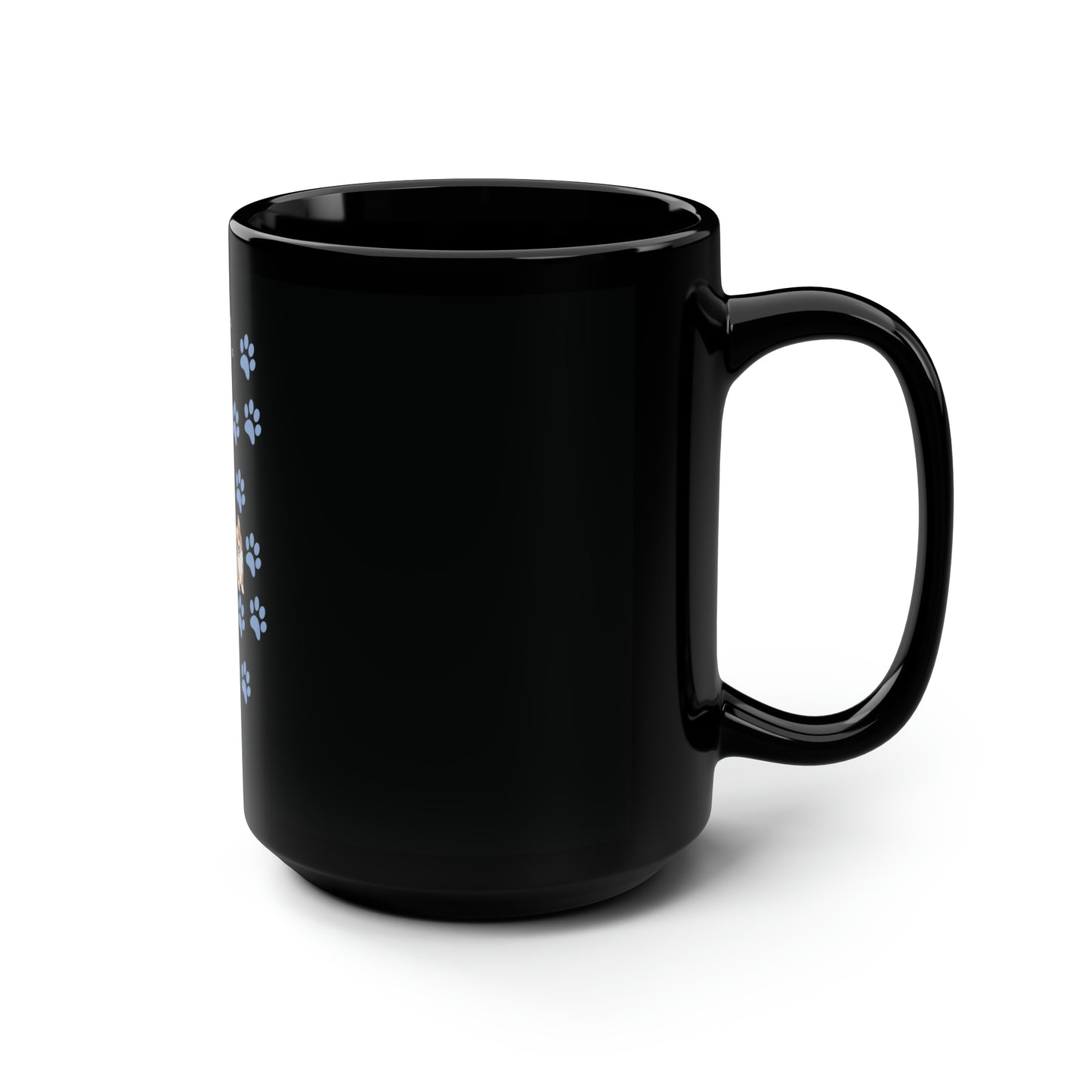 Eat Sleep Work Pet" Black Mug, 15oz - Sip in Style with Your Furry Friend