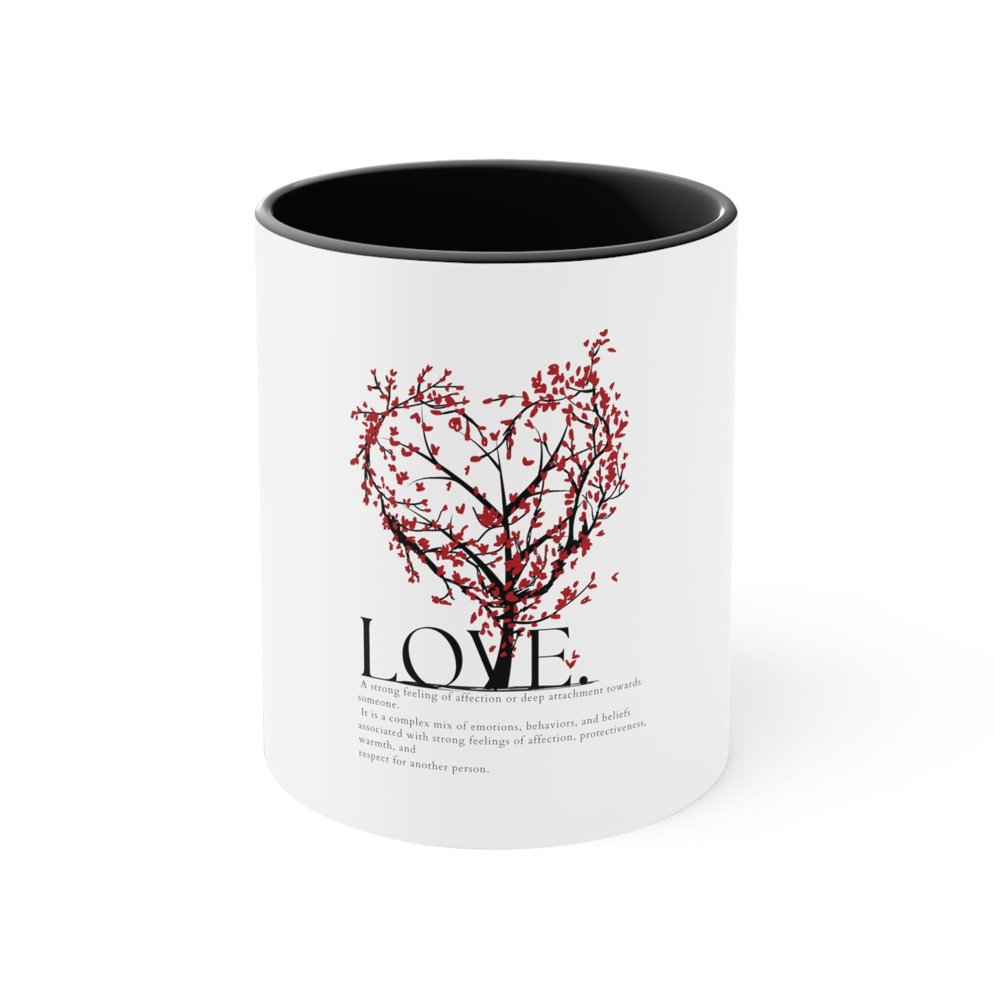 Love Heart Definition Accent Coffee Mug, 11oz Valentin Gift