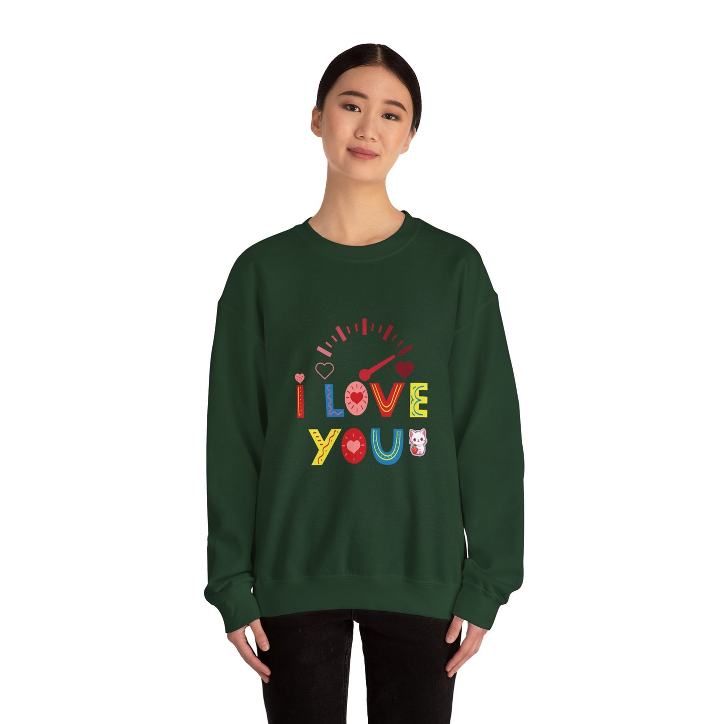I Love You Gauge" Unisex Heavy Blend Crewneck Sweatshirt - Cozy Comfort for Every Season