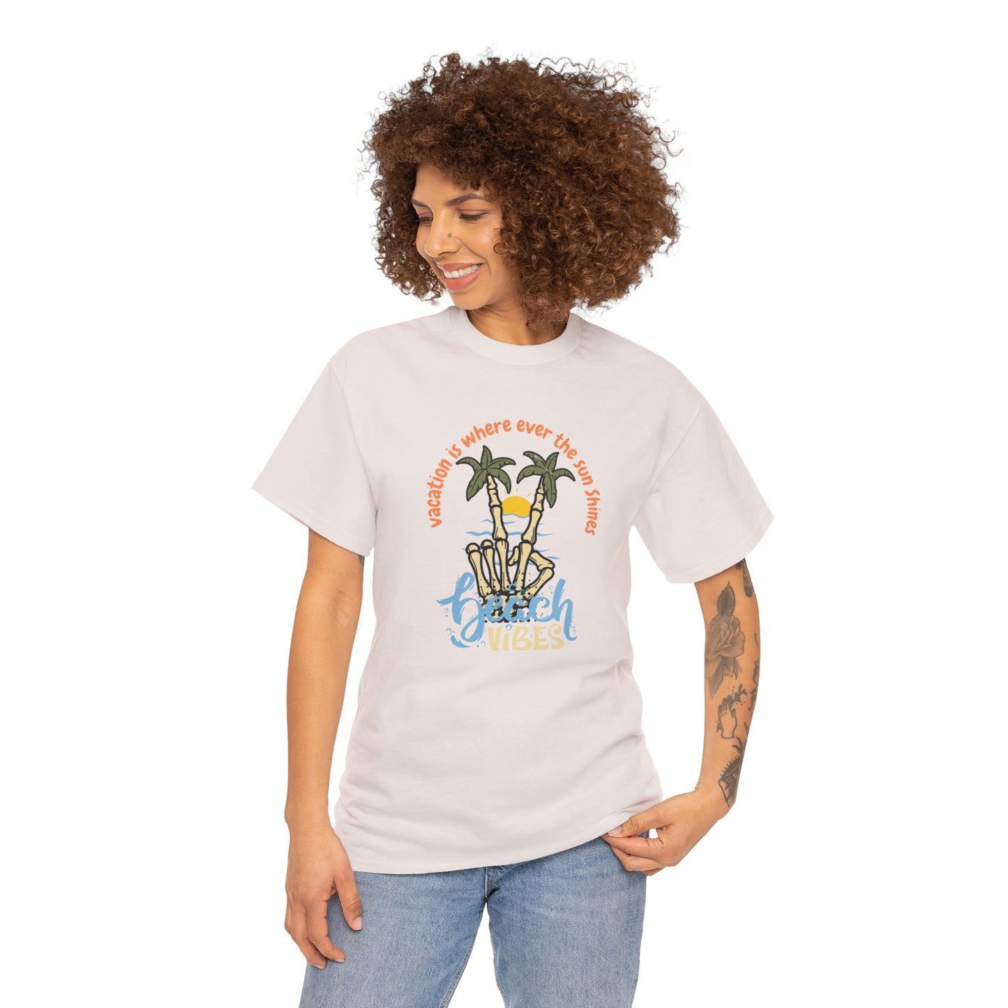 Elevate The Vibes Vacation Unisex Heavy Cotton Tee