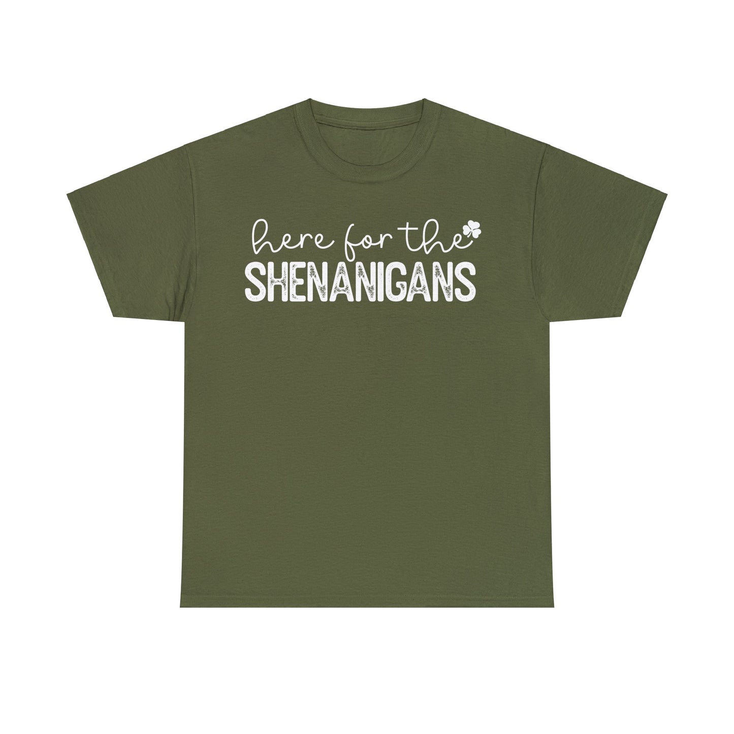 Here For The Shenanigans St. Patrick's Day Unisex Heavy Cotton Tee