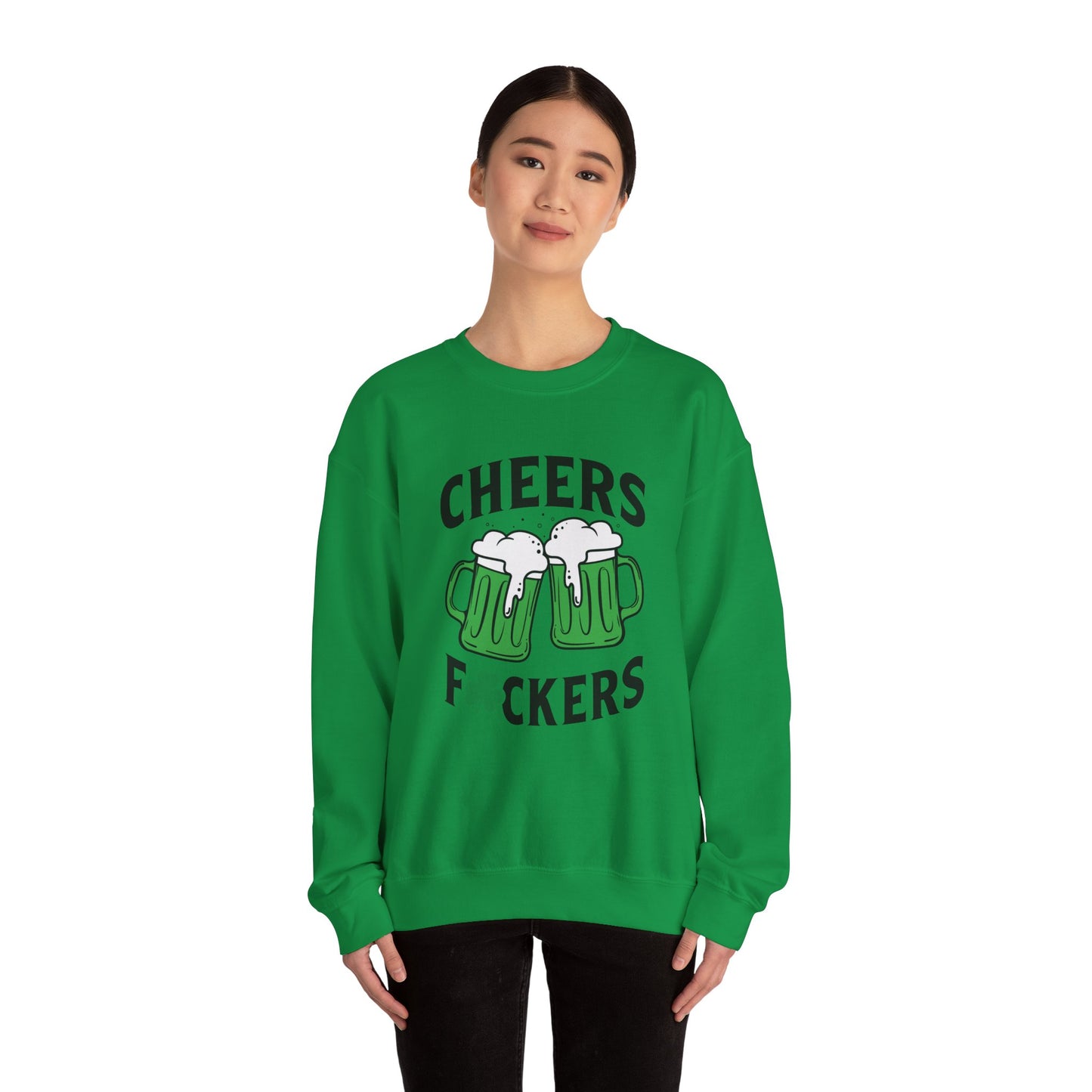 Cozy Comfort: Cheers Fu$kers Unisex Heavy Blend Crewneck Sweatshirt