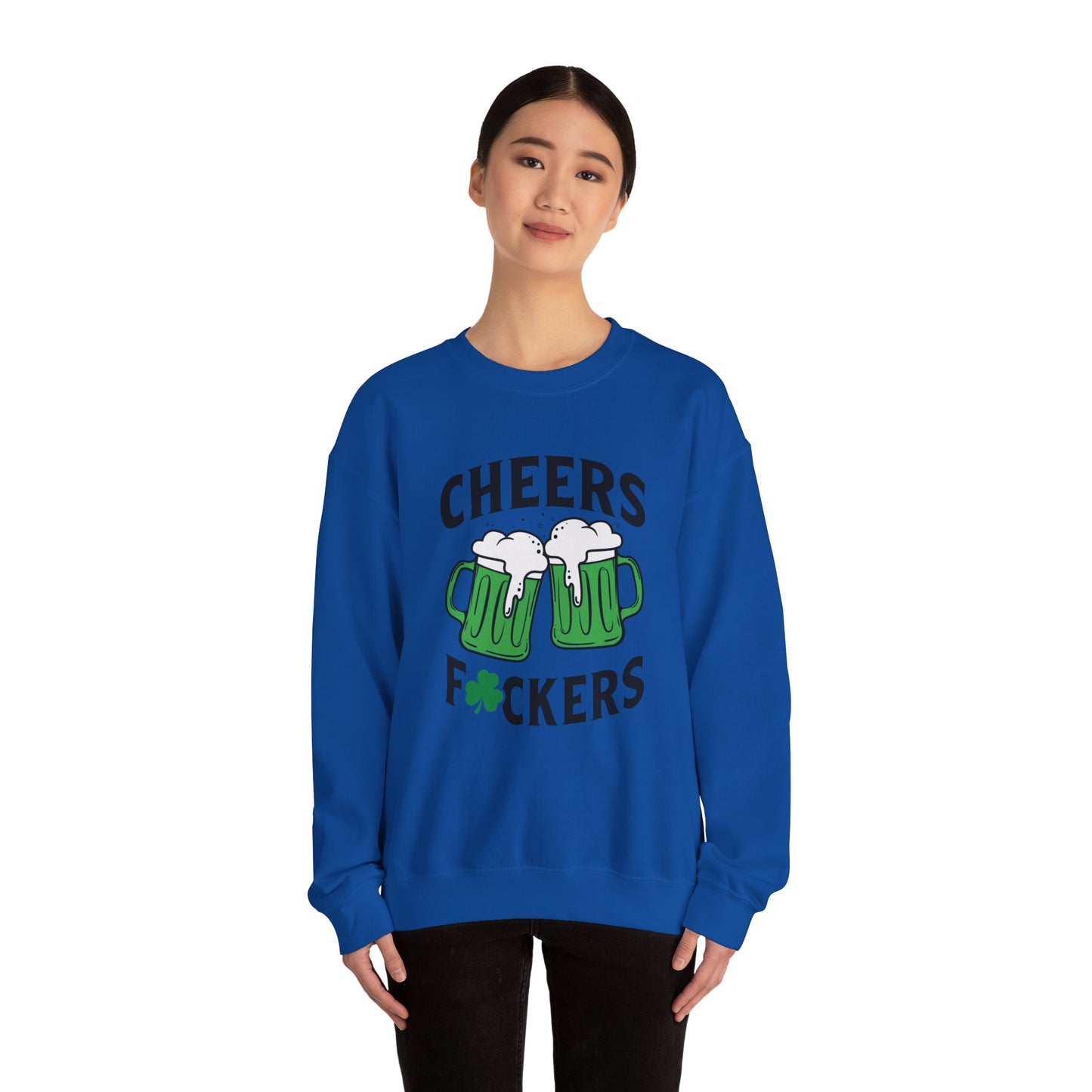 Cozy Comfort: Cheers Fu$kers Unisex Heavy Blend Crewneck Sweatshirt