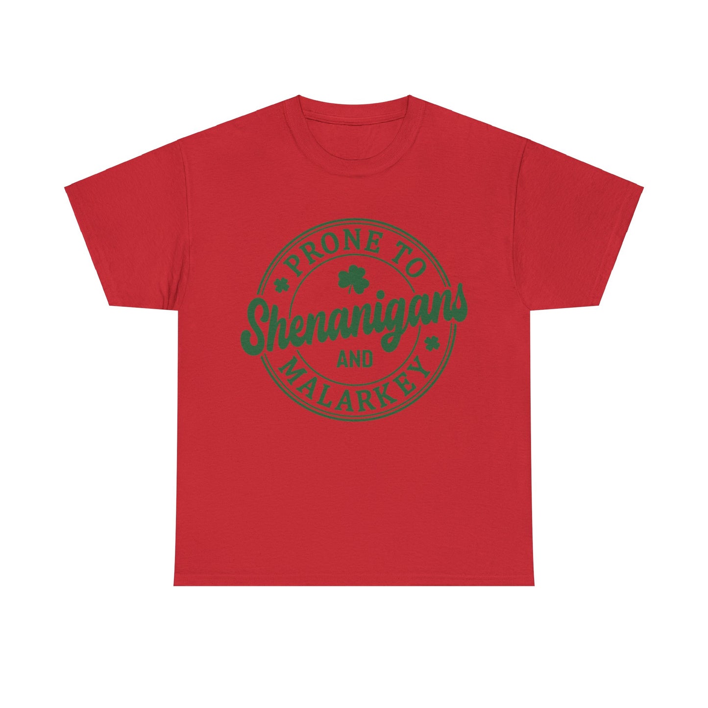 Elevate Your Style WithThis Prone To Shenanigans St. Patrick's Day Unisex Heavy Cotton Tee