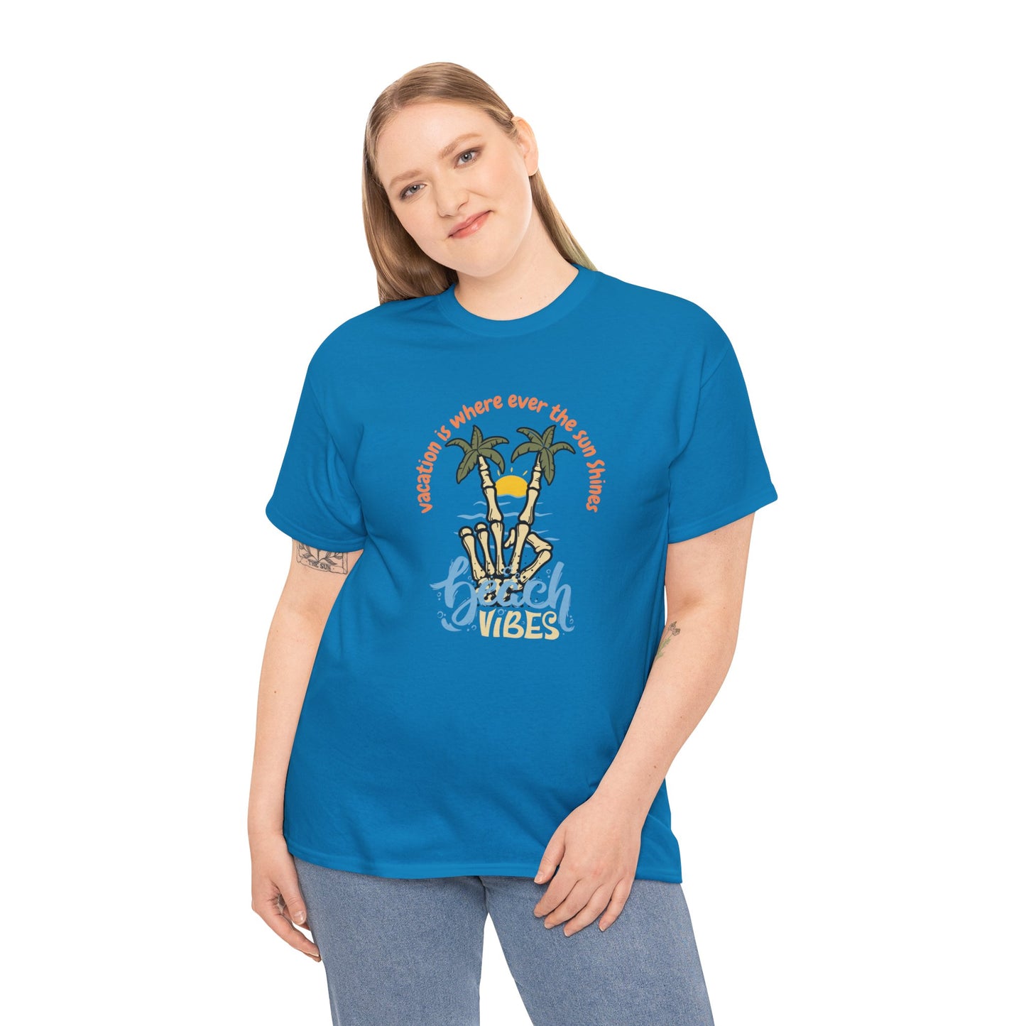 Elevate The Vibes Vacation Unisex Heavy Cotton Tee