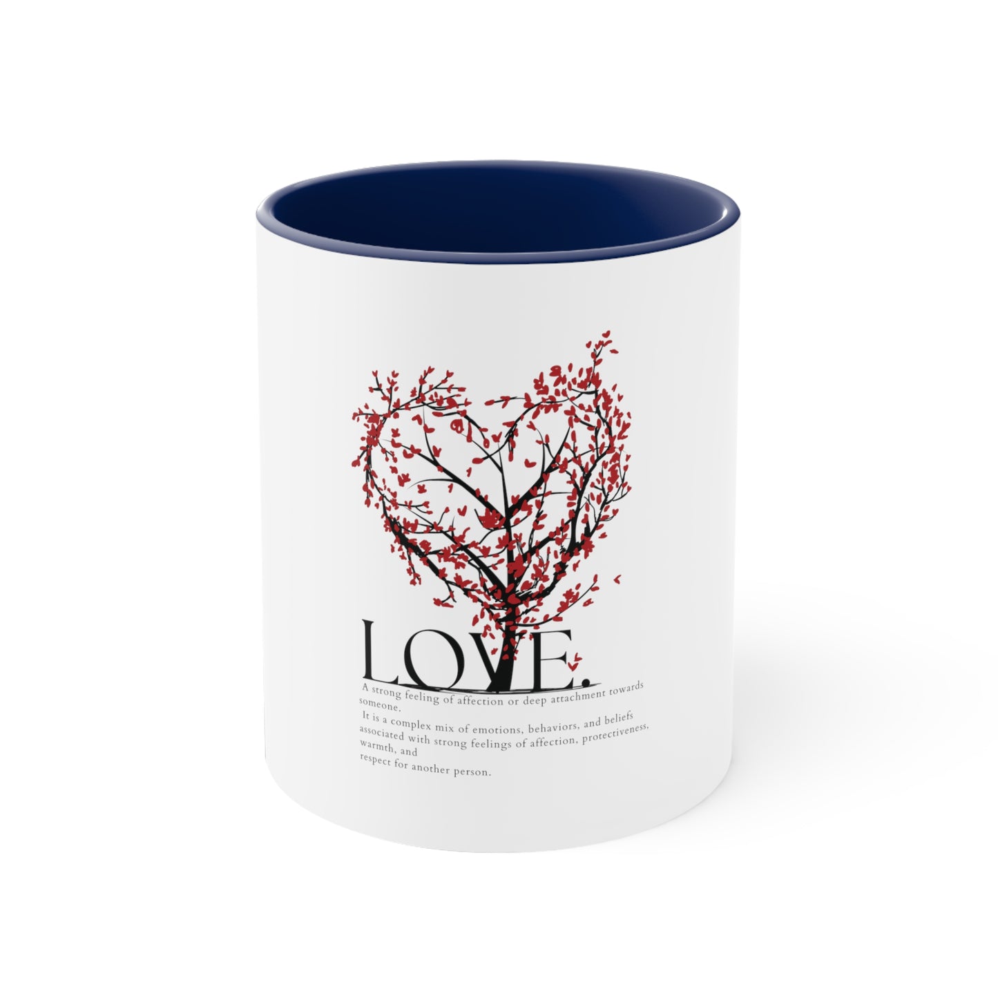 Love Heart Definition Accent Coffee Mug, 11oz Valentin Gift