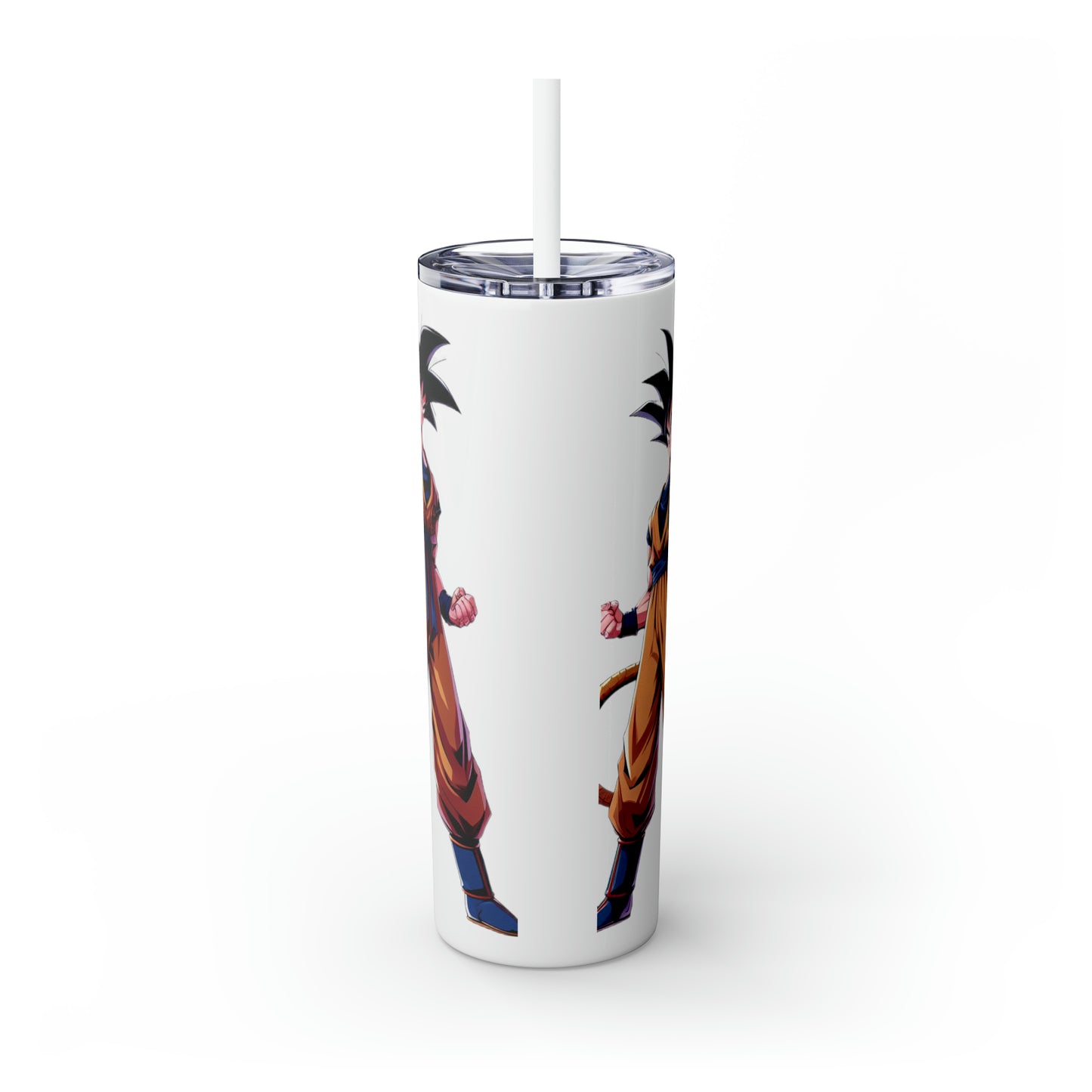 Goku Skinny Tumbler with Straw