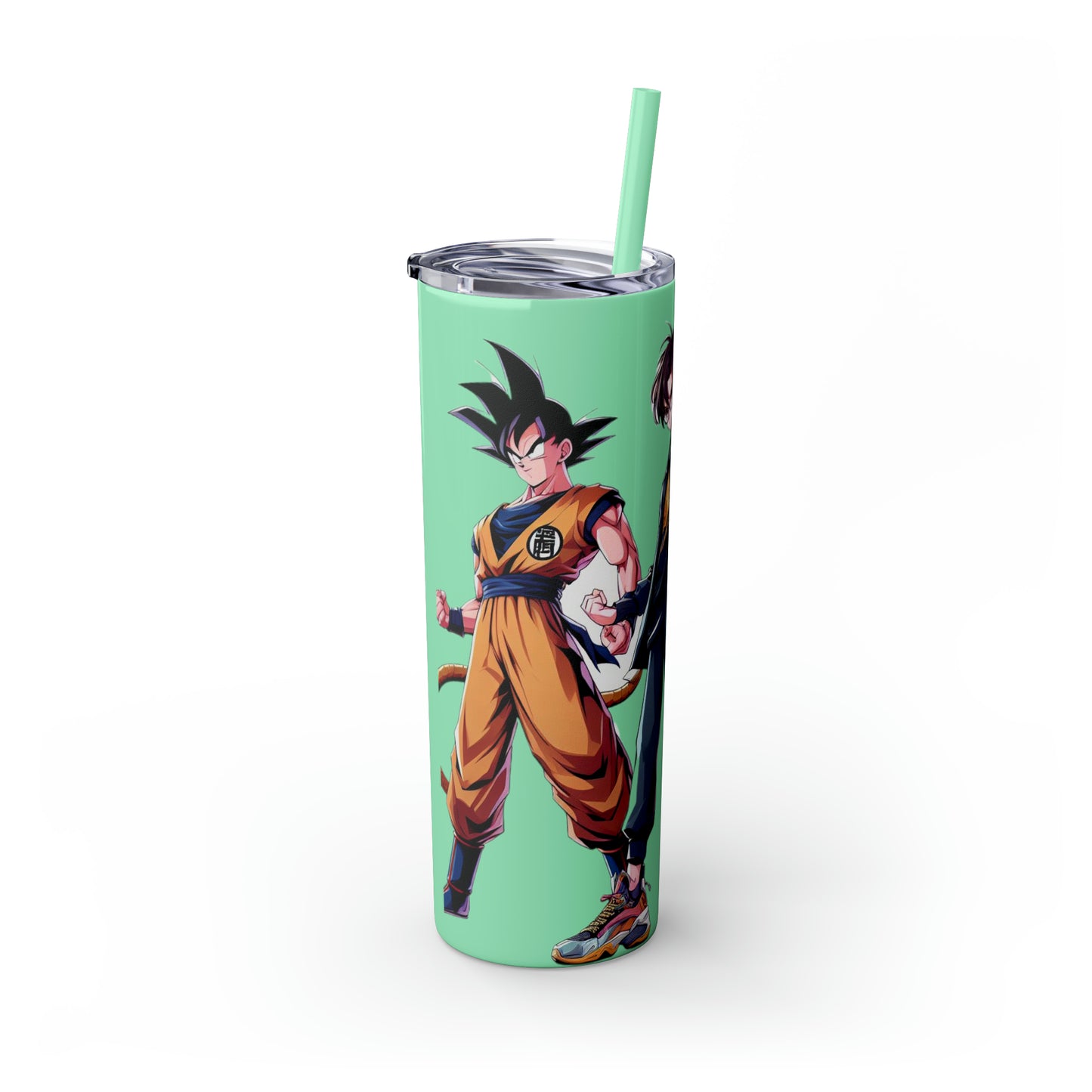 Goku Skinny Tumbler with Straw