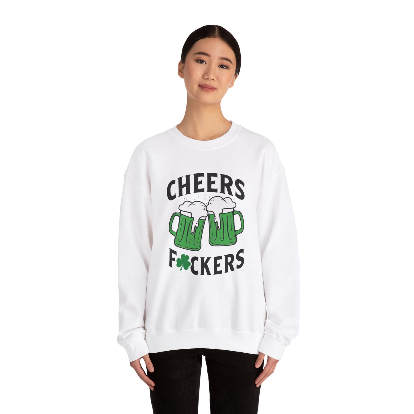 Cozy Comfort: Cheers Fu$kers Unisex Heavy Blend Crewneck Sweatshirt
