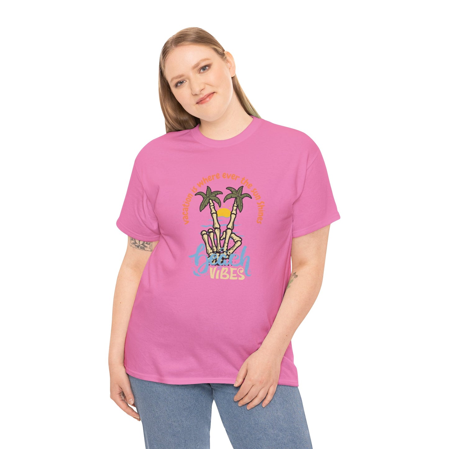 Elevate The Vibes Vacation Unisex Heavy Cotton Tee