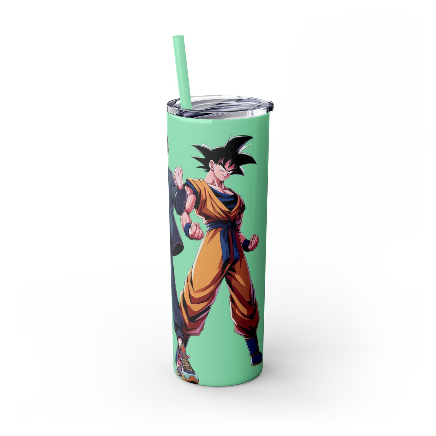 Goku Skinny Tumbler with Straw