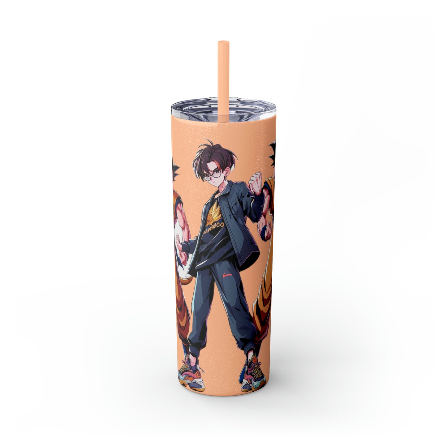 Goku Skinny Tumbler with Straw
