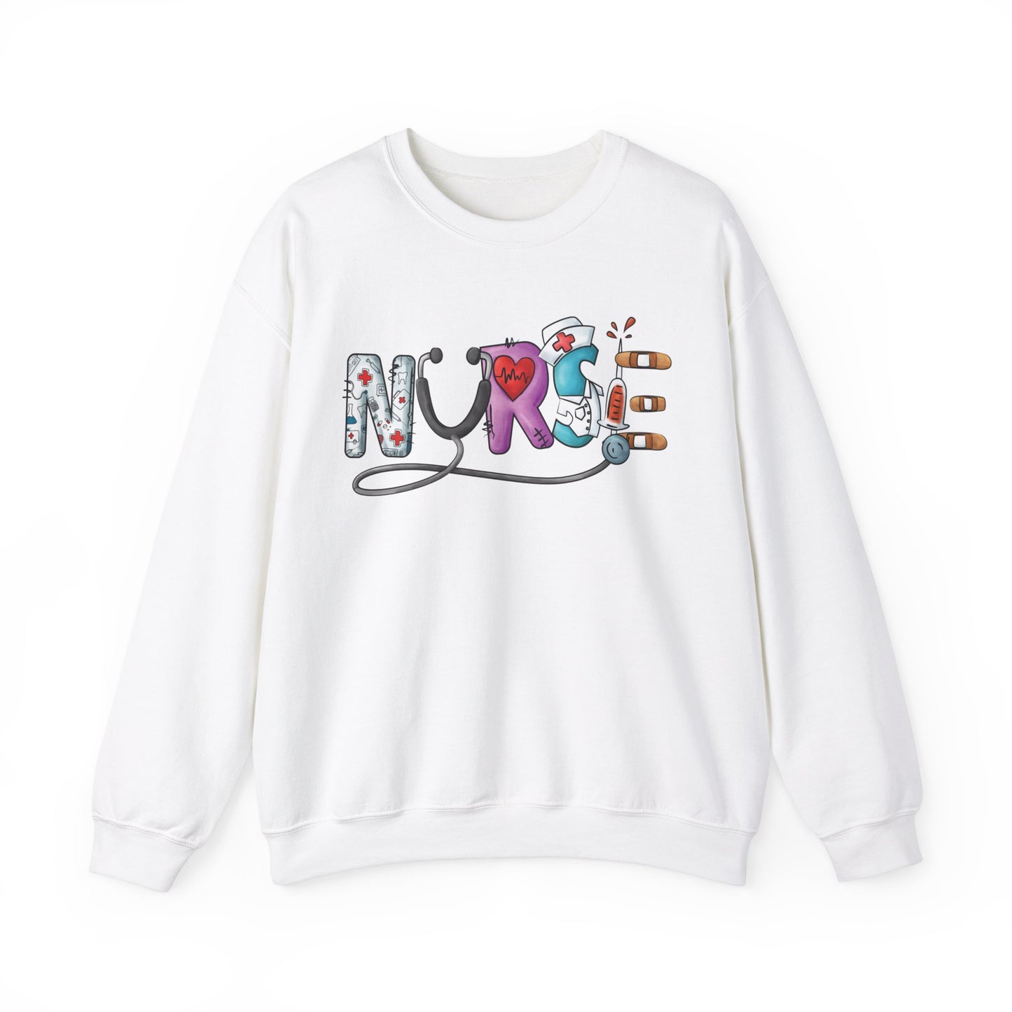 Nurse Not Bossy Just Aggressively Helpful Unisex Heavy Blend Crewneck Sweatshirt Sweatshirt
