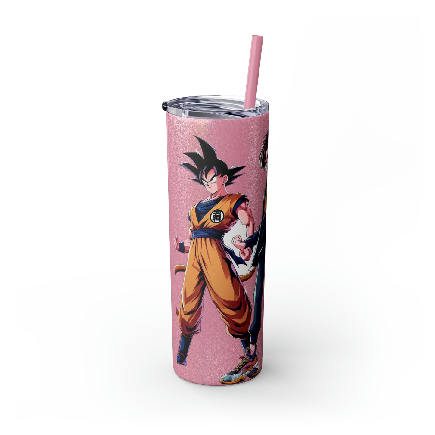 Goku Skinny Tumbler with Straw