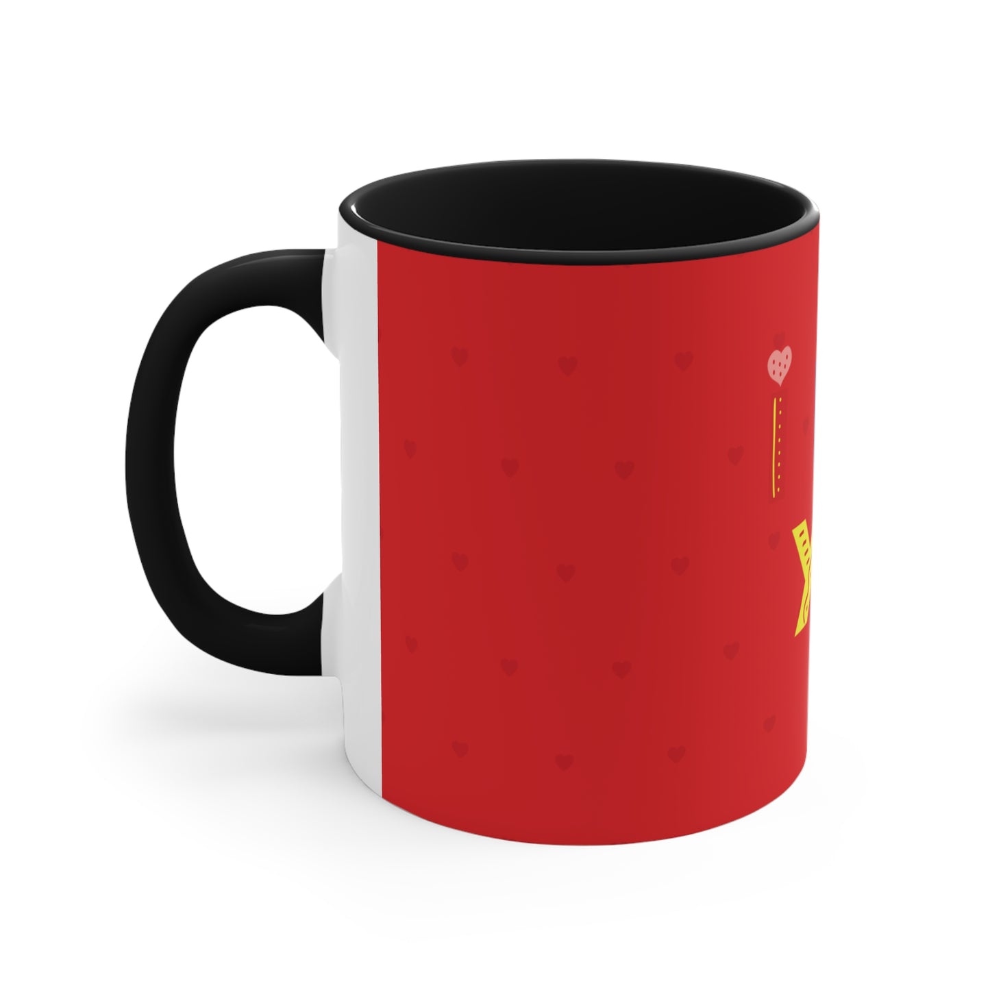 Love You" Accent Coffee Mug, 11oz - A Touch of Love in Every Sip!