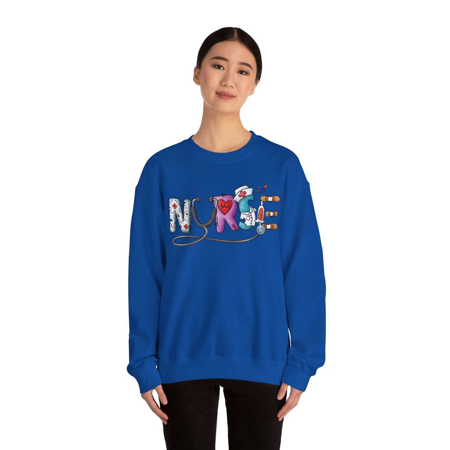 Nurse Not Bossy Just Aggressively Helpful Unisex Heavy Blend Crewneck Sweatshirt Sweatshirt