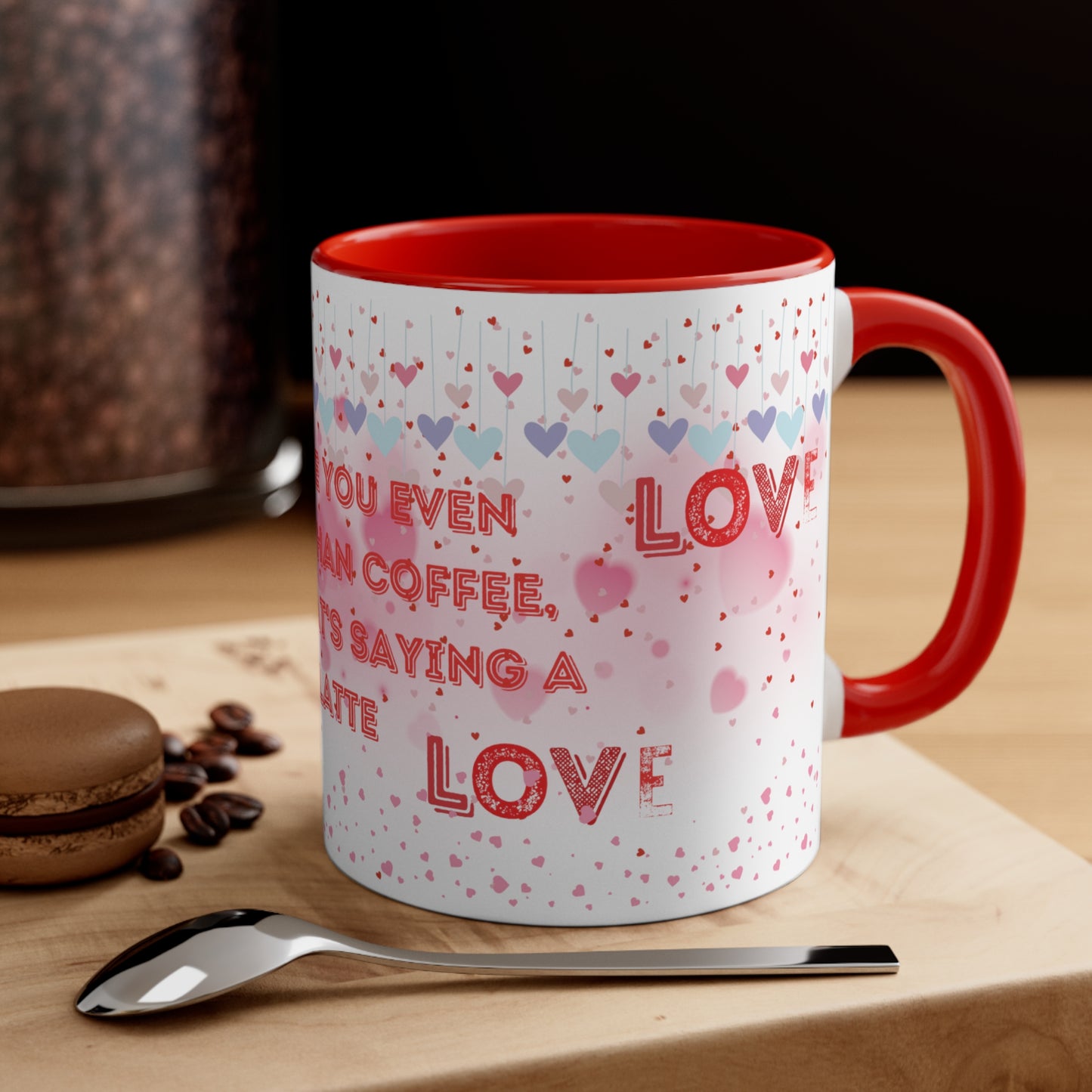 I Love You Even More Than Coffee" Two-Tone Coffee Mug - Brewed Affection!