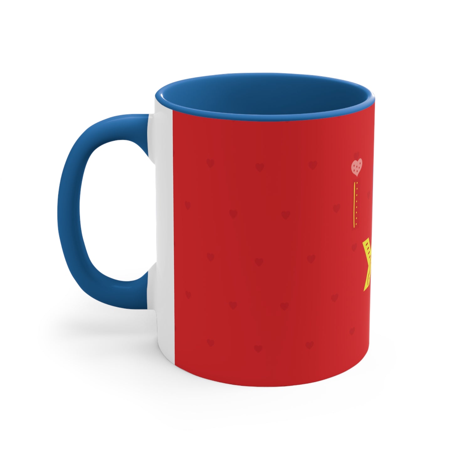Love You" Accent Coffee Mug, 11oz - A Touch of Love in Every Sip!