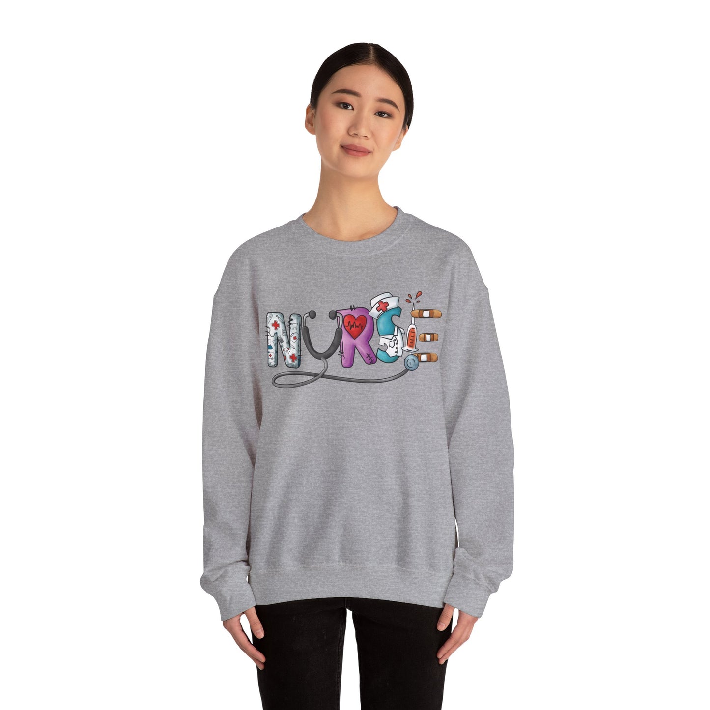 Nurse Not Bossy Just Aggressively Helpful Unisex Heavy Blend Crewneck Sweatshirt Sweatshirt