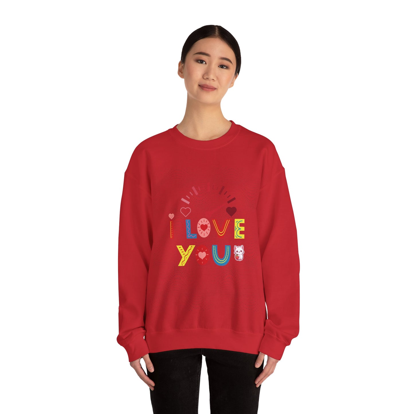 I Love You Gauge" Unisex Heavy Blend Crewneck Sweatshirt - Cozy Comfort for Every Season