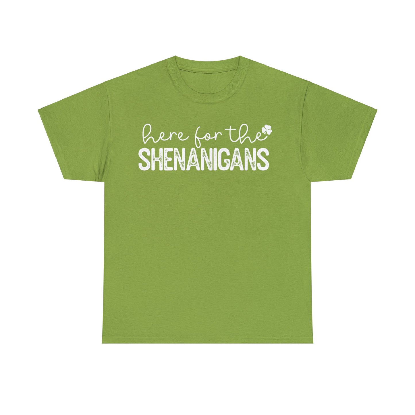 Here For The Shenanigans St. Patrick's Day Unisex Heavy Cotton Tee