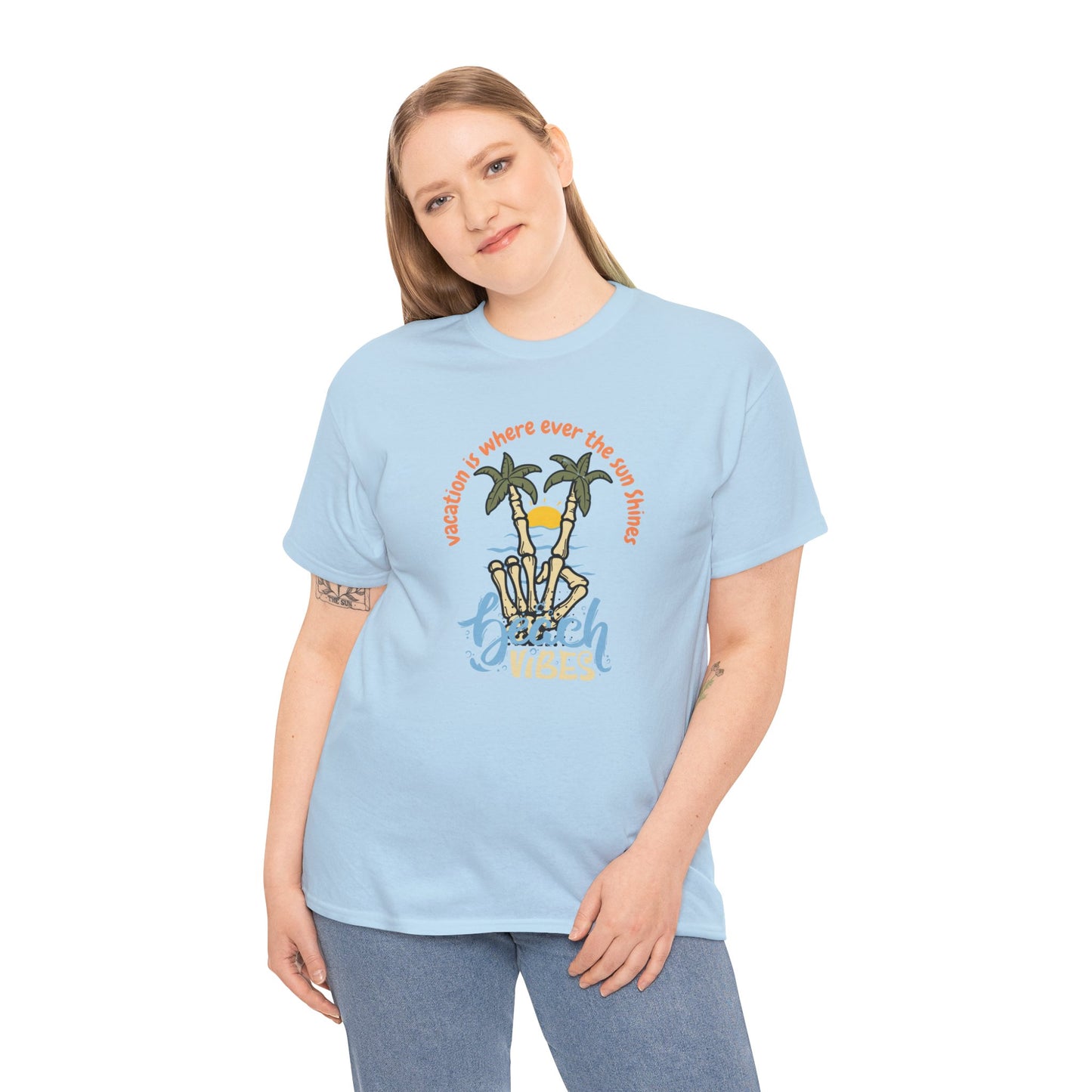 Elevate The Vibes Vacation Unisex Heavy Cotton Tee