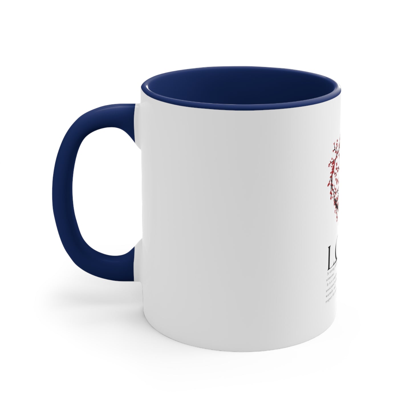 Love Heart Definition Accent Coffee Mug, 11oz Valentin Gift