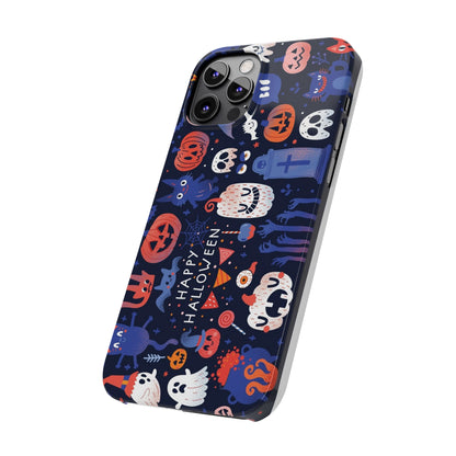 Bring the spooky spirit of Halloween to your fingertips with the Happy Halloween iPhone Case.