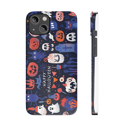 Bring the spooky spirit of Halloween to your fingertips with the Happy Halloween iPhone Case.