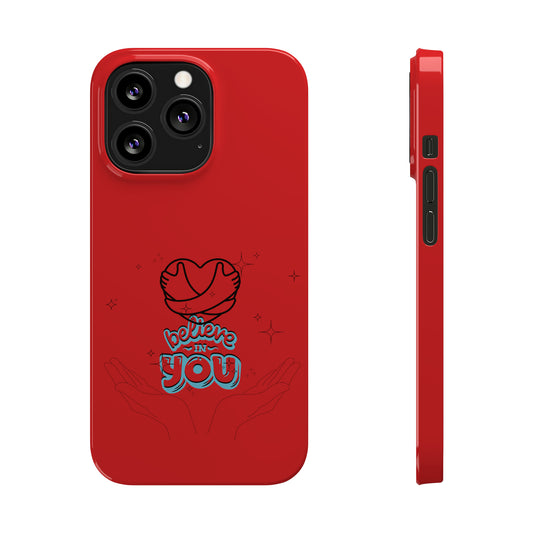 Red Believe In You Slim iPhone X-15