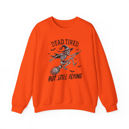 Embrace the cozy comfort of the "Dead Tired But Still Fly" sweatshirt - your ticket to effortless style and unbeatable coziness.