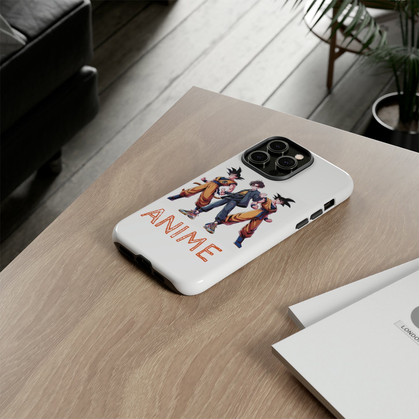 Tough Anime Goku iPhone Premium Protective Phone Cases for Apple, Samsung, and Google Devices