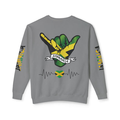 Jamaica Raise And Jesus Save Crewneck Lightweight Sweatshirt