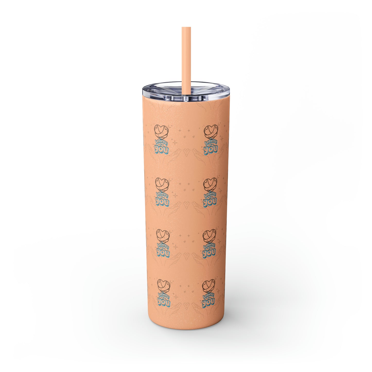 Believe In You Hot/Cold Skinny Tumbler with Straw, 20oz