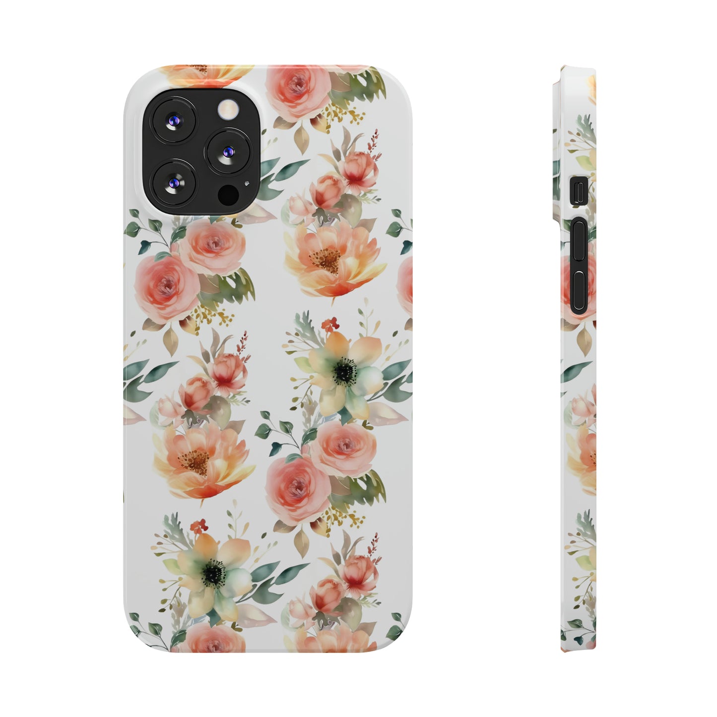 Flowers Pattern Slim iPhone Cases