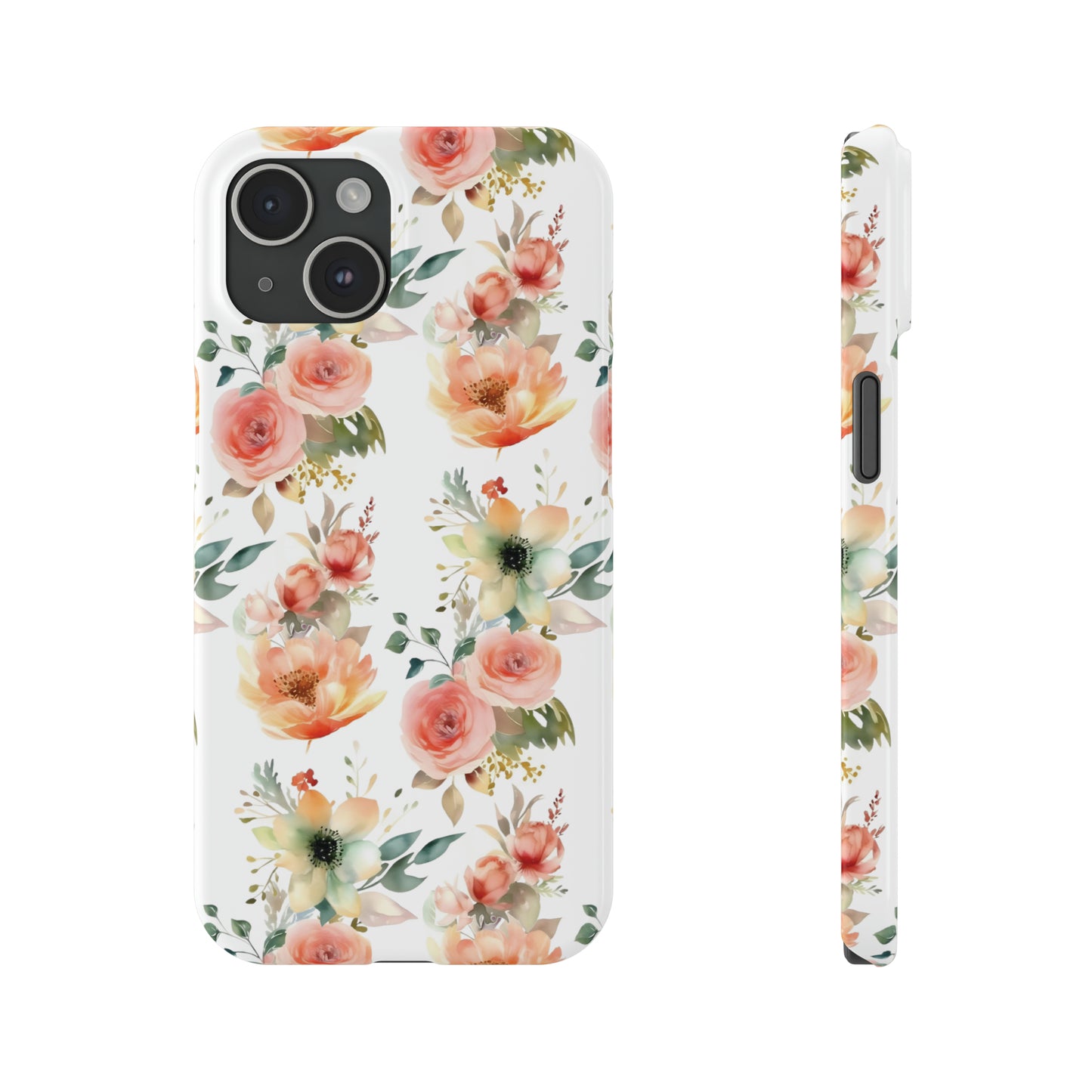 Flowers Pattern Slim iPhone Cases