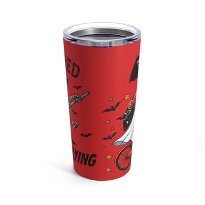 Dead Tired But Still Flying Halloween Tumbler