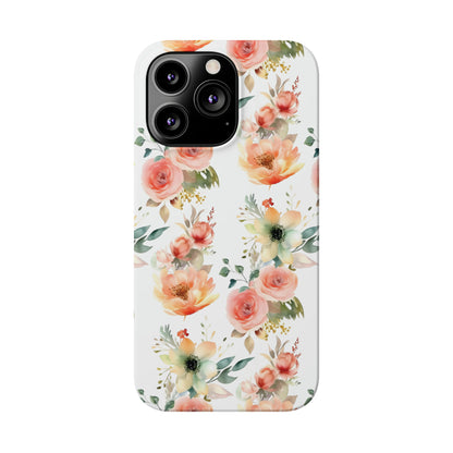 Flowers Pattern Slim iPhone Cases