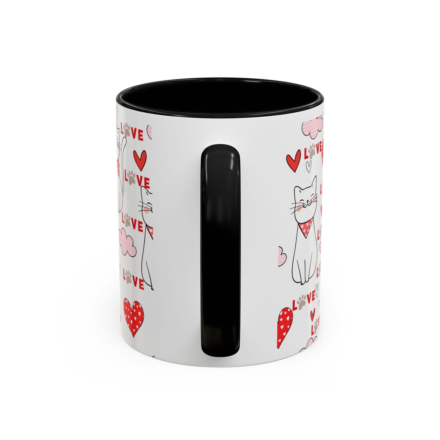 Love Cat, Heart – Colorful Gift For Lovers Coffee Mug, 11oz