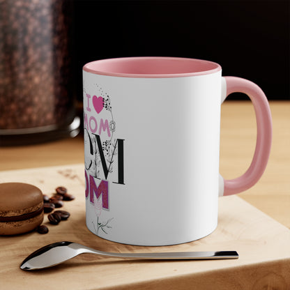 I Love Mom" Ceramic Coffee Mug - A Personalized Token of Love