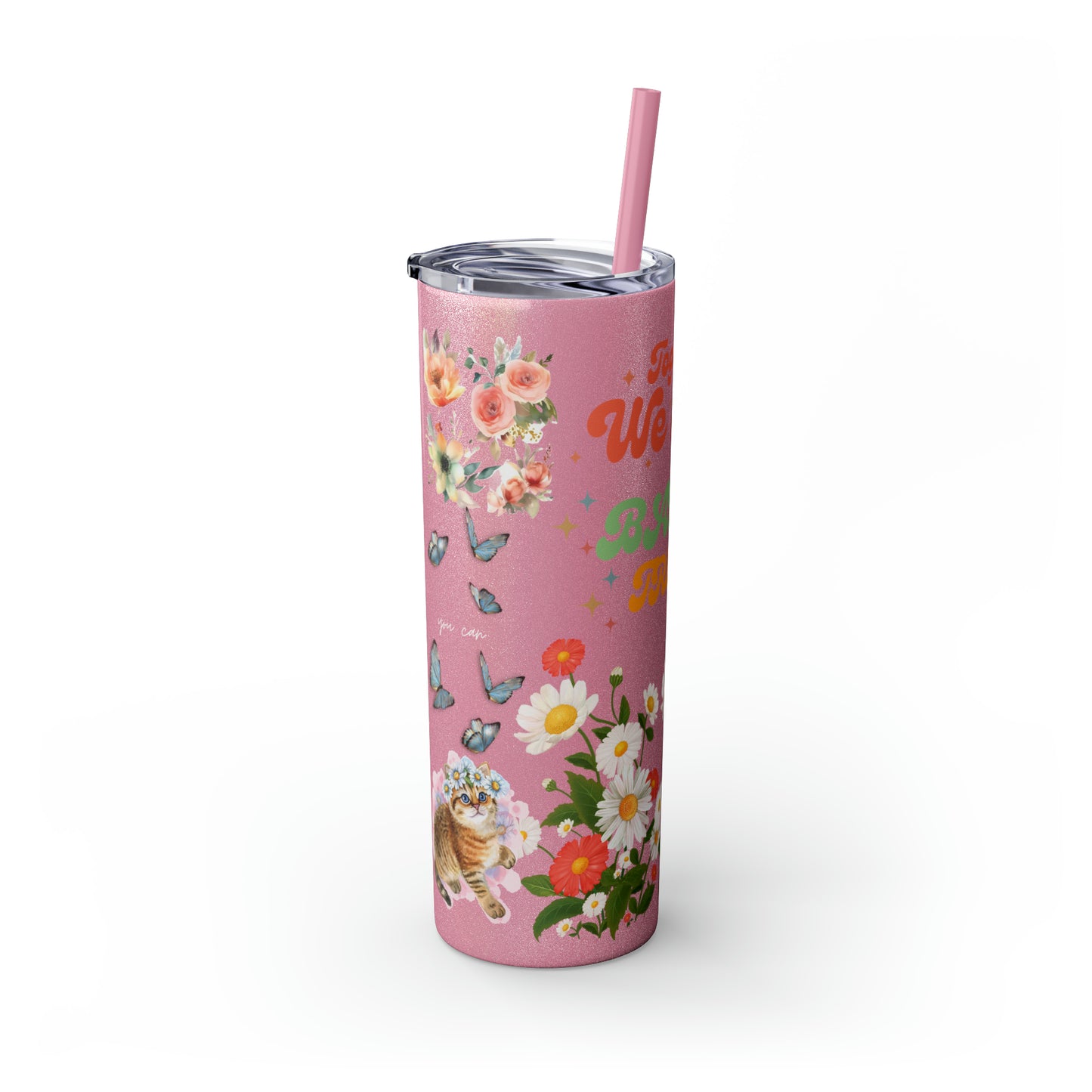 Together We Rise Skinny Tumbler with Straw, 20oz