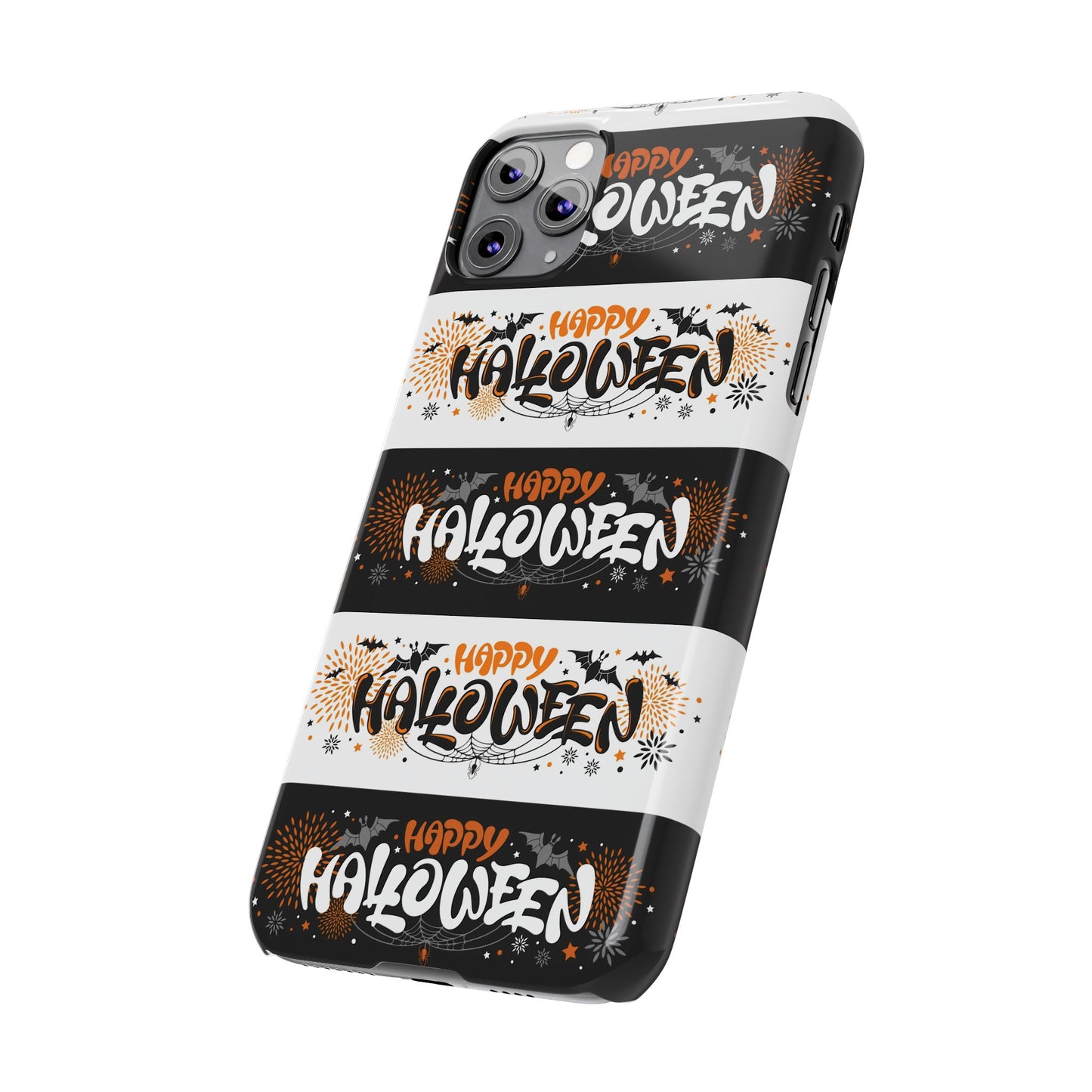 Embrace the spooky season with the Happy Halloween iPhone Case