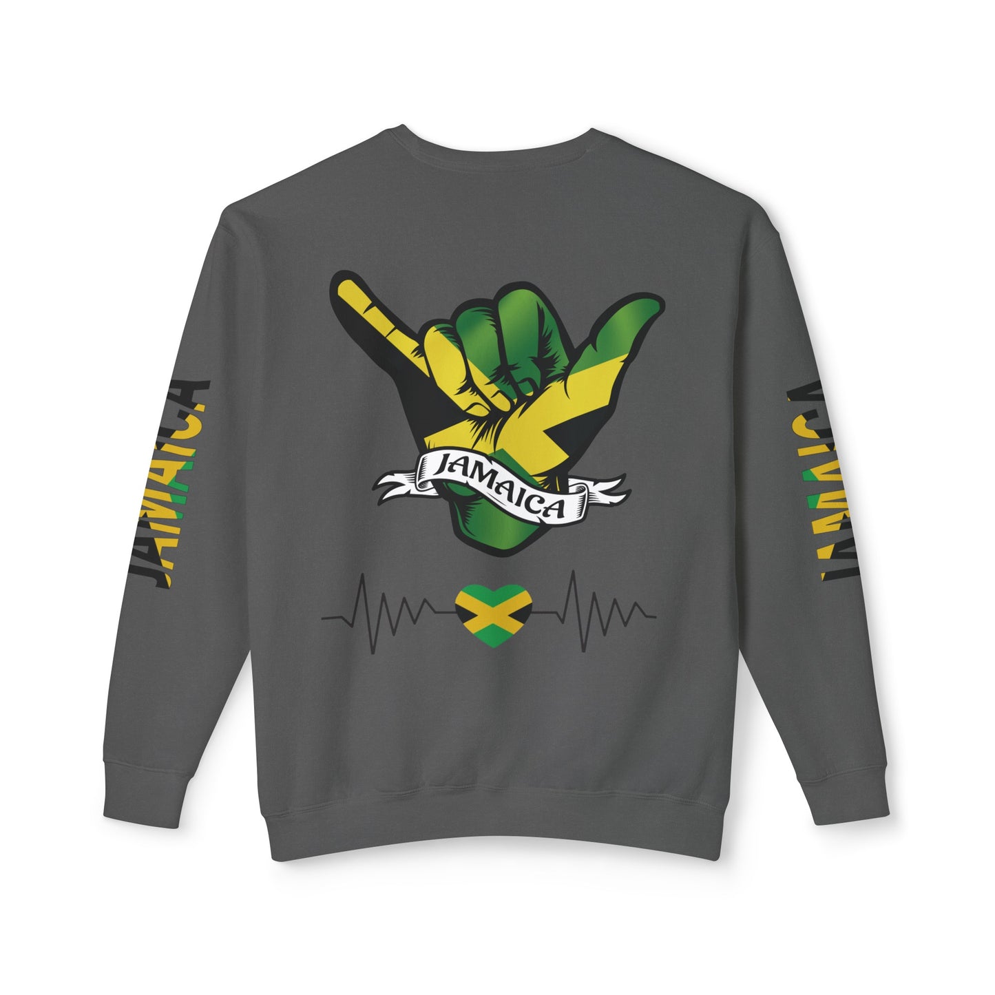 Jamaica Raise And Jesus Save Crewneck Lightweight Sweatshirt