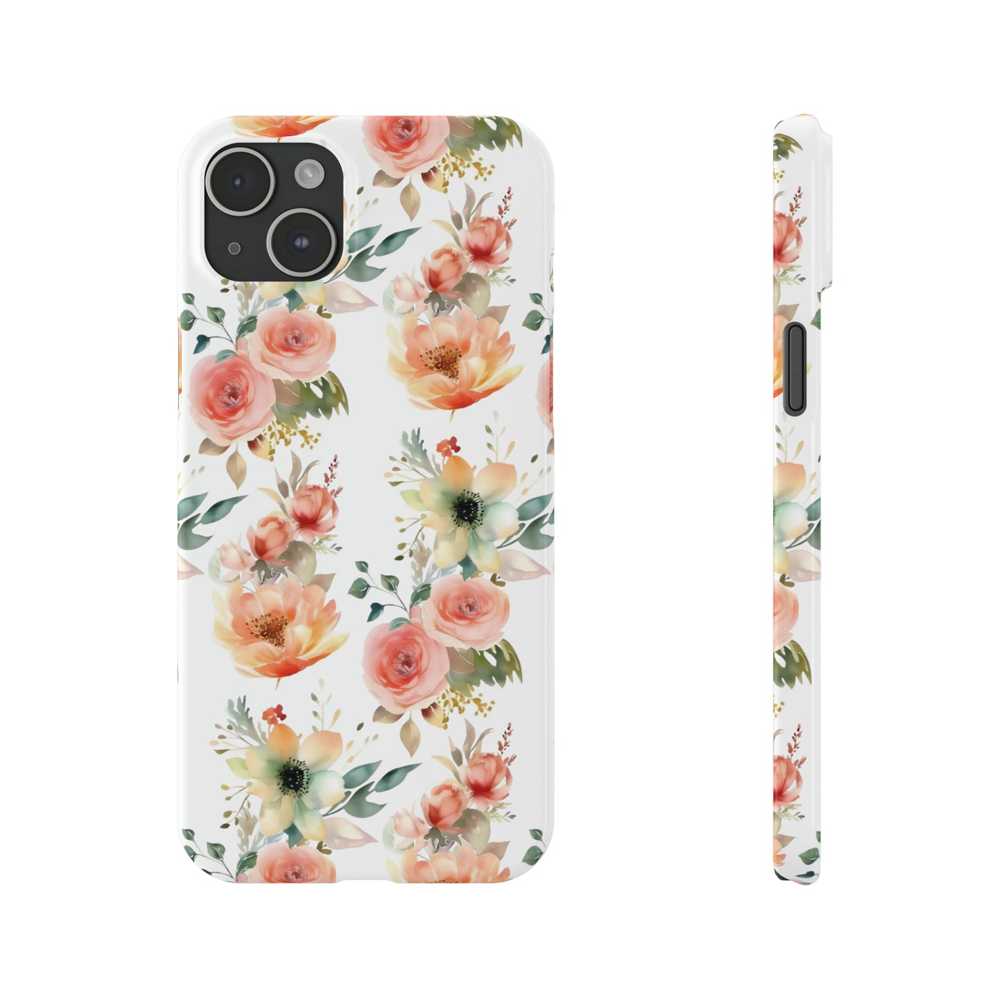 Flowers Pattern Slim iPhone Cases