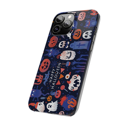 Bring the spooky spirit of Halloween to your fingertips with the Happy Halloween iPhone Case.