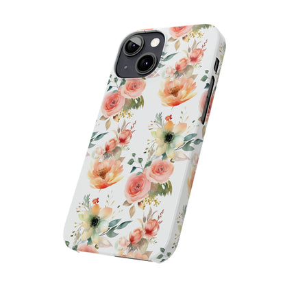 Flowers Pattern Slim iPhone Cases