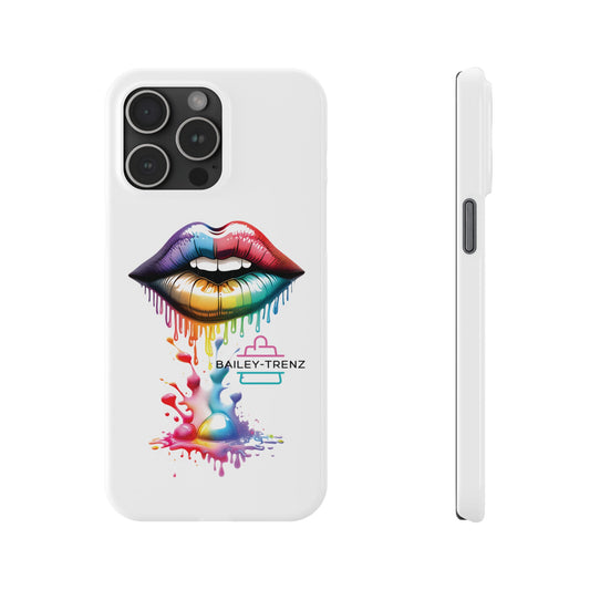 Colorful Lips Paint Dripping BAILEY-TRENZ iPhone Case