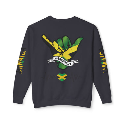 Jamaica Raise And Jesus Save Crewneck Lightweight Sweatshirt