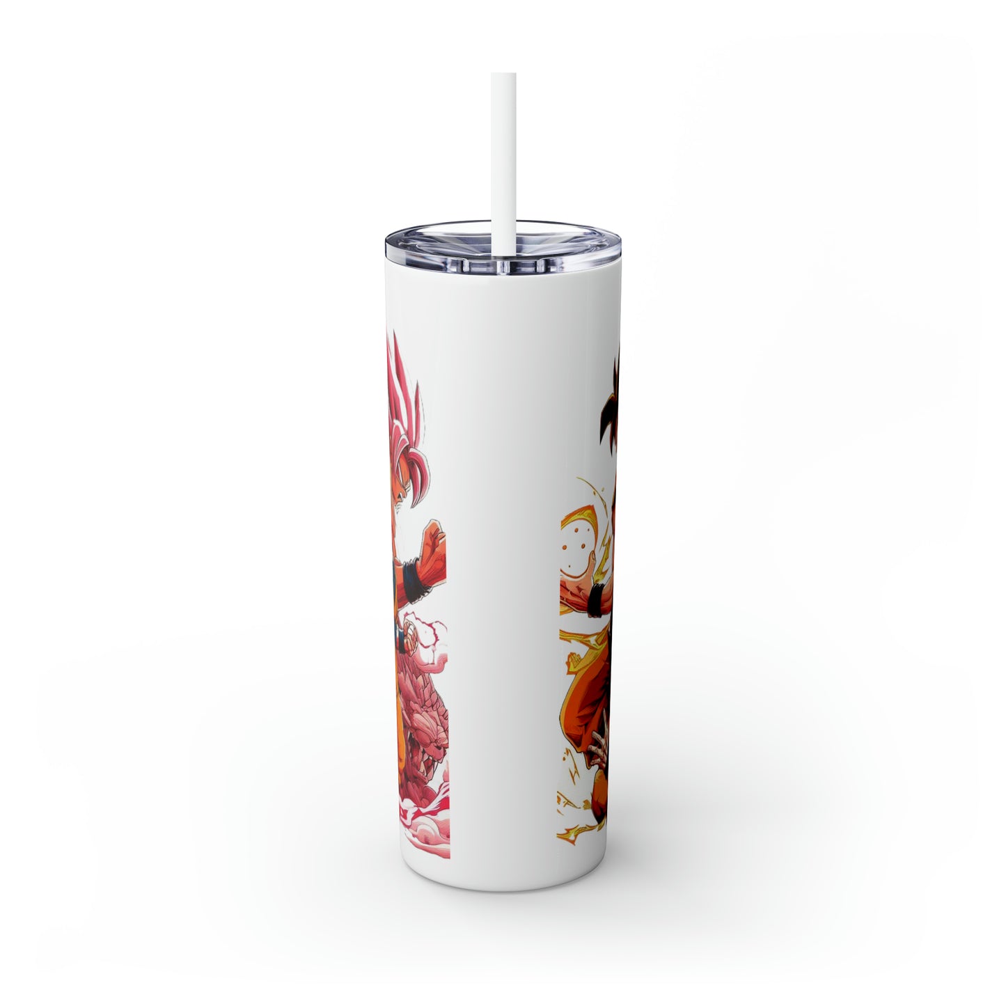 Goku Skinny Tumbler with Straw