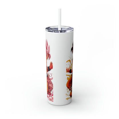 Goku Skinny Tumbler with Straw